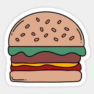 Burger Drawing Sticker